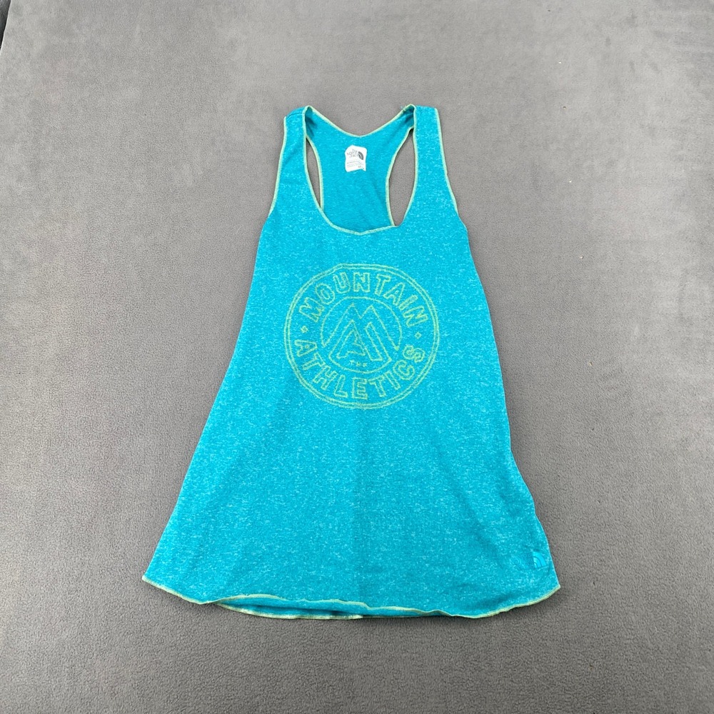 The North Face Mountain Athletics Teal Heather Racerback Tank Top Womens M
